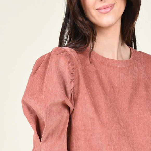 Suede Mini Dress - Blush - Picture 2 of 4